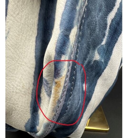 EUC-Tano Handbags - Soft Italian Leather Half Moon Hobo w/Whipped Stitch Handle - Picture 12 of 14